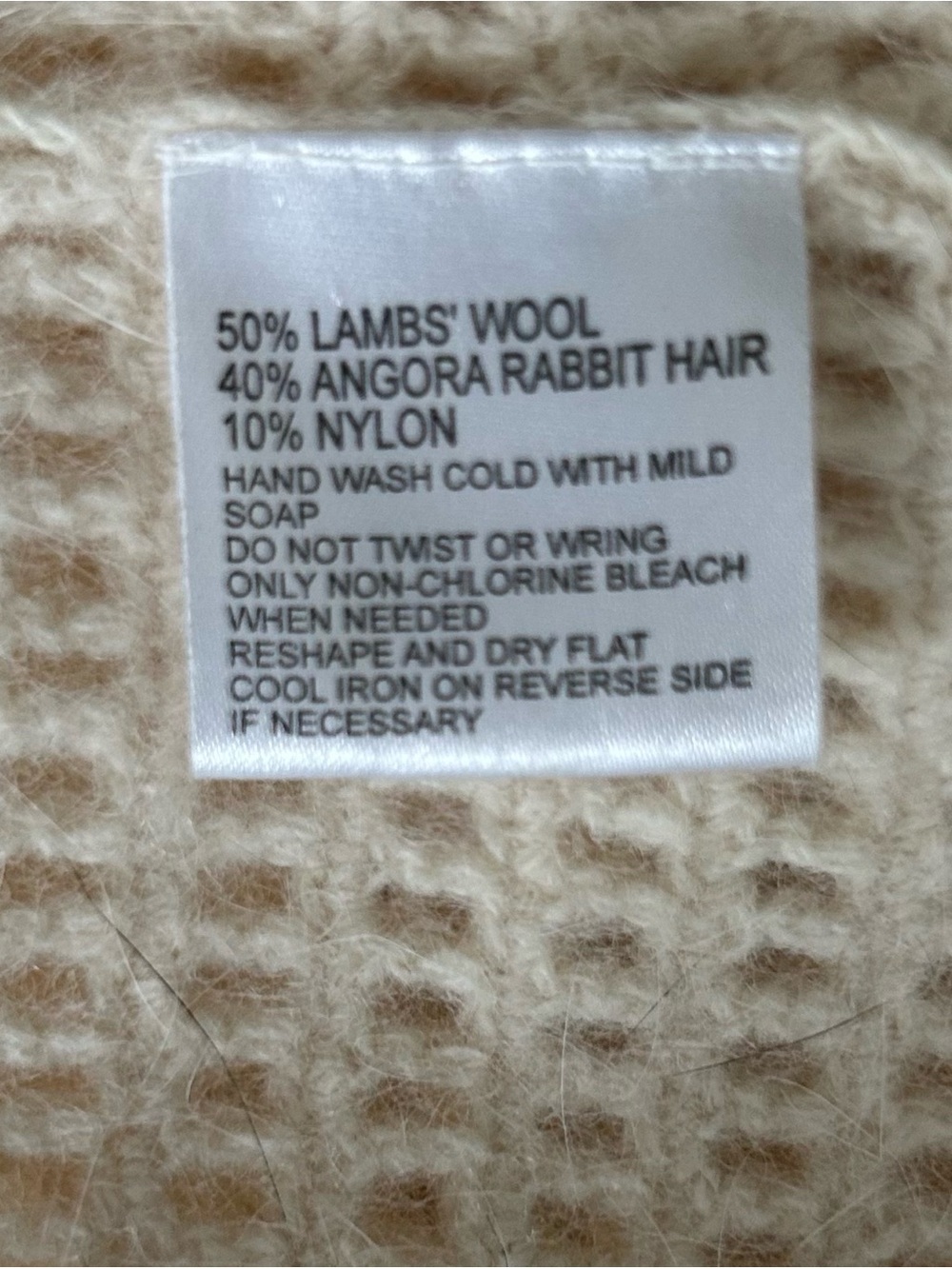NWT WOMYN Ivory Sweater Knit Dress Sequins Sleeveless Lambs’ Wool & Angora Sz L - Picture 7 of 8